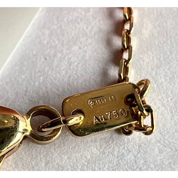 Gucci Running GG 18K Yellow Gold & Blue Topaz Necklace - Picture 6 of 11